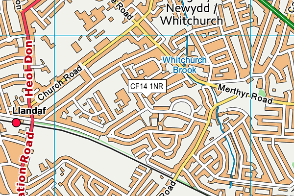 CF14 1NR map - OS VectorMap District (Ordnance Survey)