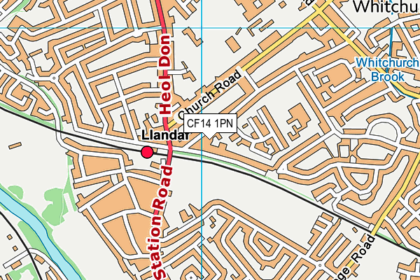 CF14 1PN map - OS VectorMap District (Ordnance Survey)