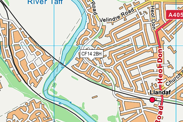 CF14 2BH map - OS VectorMap District (Ordnance Survey)