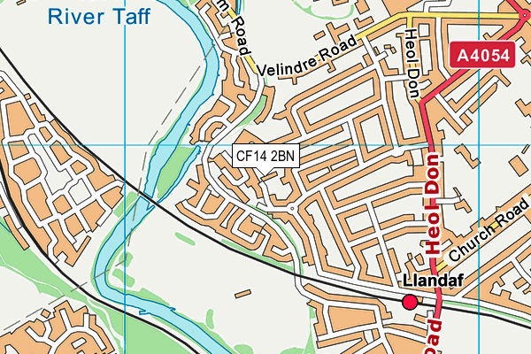 CF14 2BN map - OS VectorMap District (Ordnance Survey)