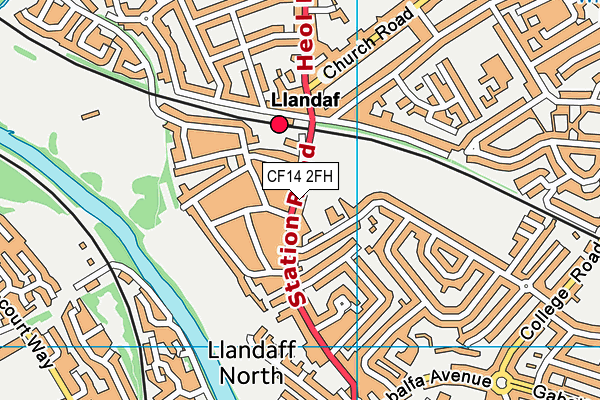 CF14 2FH map - OS VectorMap District (Ordnance Survey)