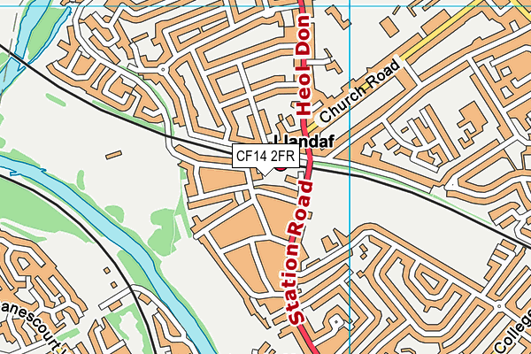 CF14 2FR map - OS VectorMap District (Ordnance Survey)