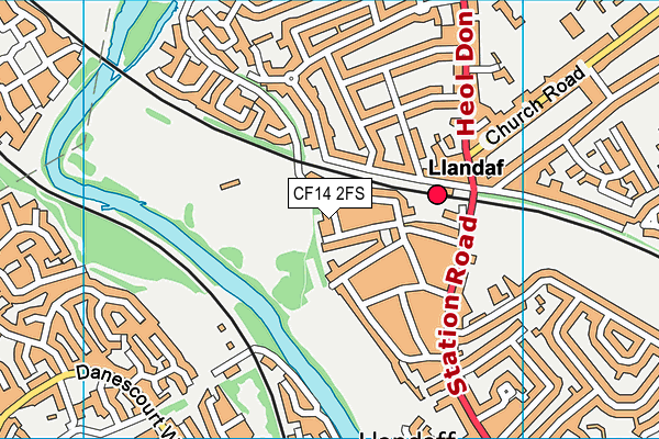 CF14 2FS map - OS VectorMap District (Ordnance Survey)