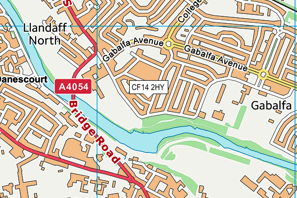 CF14 2HY map - OS VectorMap District (Ordnance Survey)