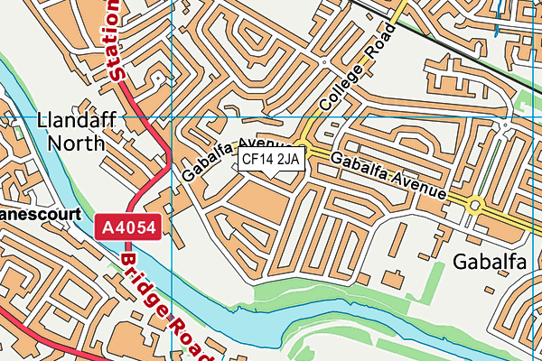 CF14 2JA map - OS VectorMap District (Ordnance Survey)