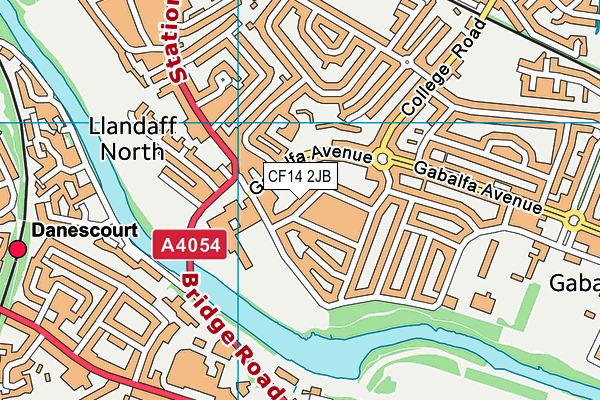 CF14 2JB map - OS VectorMap District (Ordnance Survey)