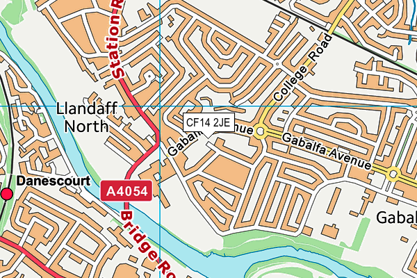 CF14 2JE map - OS VectorMap District (Ordnance Survey)