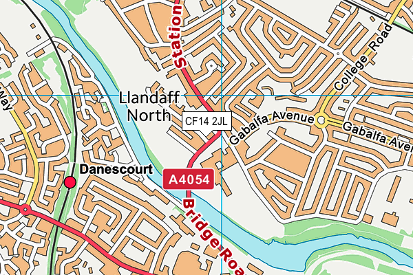 Ysgol Gyfun Gymraeg Glantaf map (CF14 2JL) - OS VectorMap District (Ordnance Survey)
