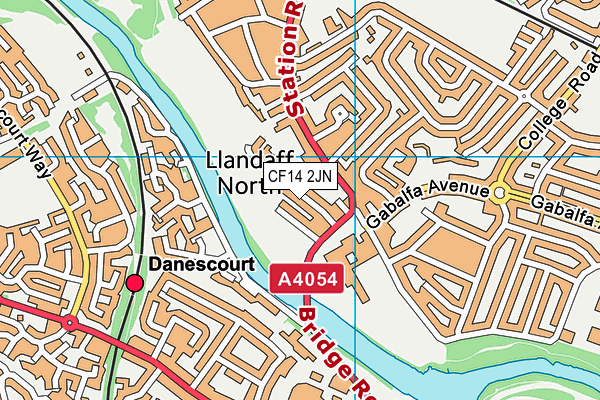 CF14 2JN map - OS VectorMap District (Ordnance Survey)