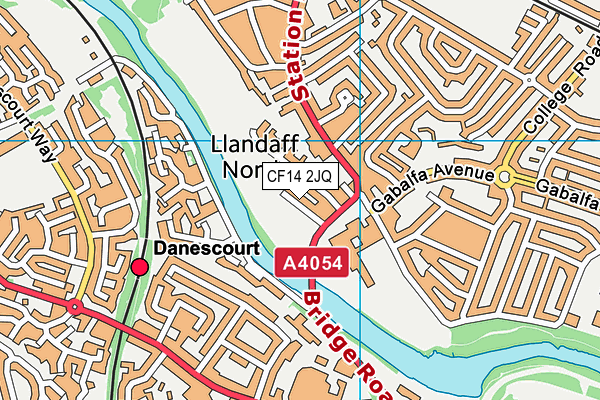 CF14 2JQ map - OS VectorMap District (Ordnance Survey)