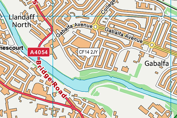 CF14 2JY map - OS VectorMap District (Ordnance Survey)