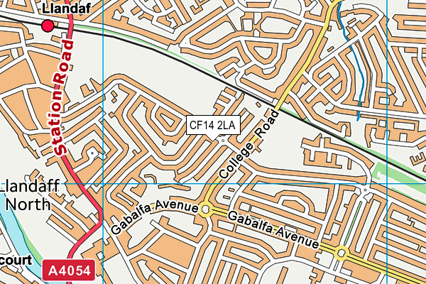 CF14 2LA map - OS VectorMap District (Ordnance Survey)