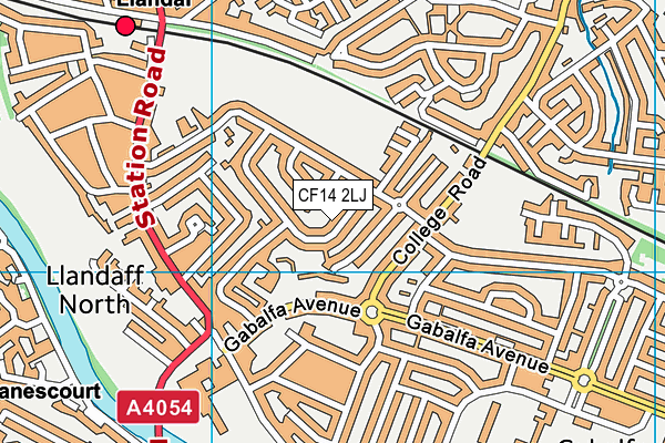 CF14 2LJ map - OS VectorMap District (Ordnance Survey)