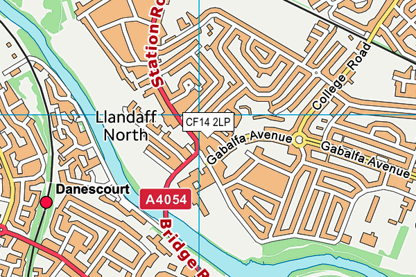 CF14 2LP map - OS VectorMap District (Ordnance Survey)