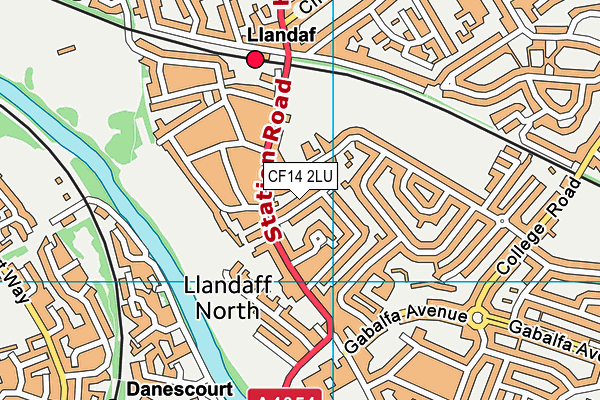 CF14 2LU map - OS VectorMap District (Ordnance Survey)