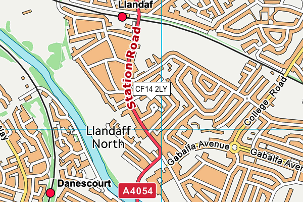 CF14 2LY map - OS VectorMap District (Ordnance Survey)