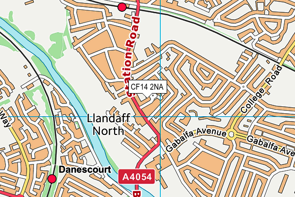 CF14 2NA map - OS VectorMap District (Ordnance Survey)