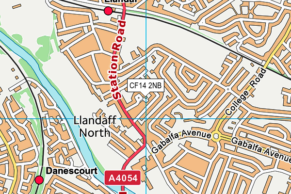 CF14 2NB map - OS VectorMap District (Ordnance Survey)