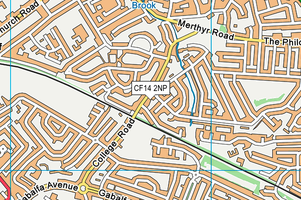 CF14 2NP map - OS VectorMap District (Ordnance Survey)