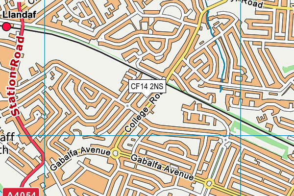 CF14 2NS map - OS VectorMap District (Ordnance Survey)