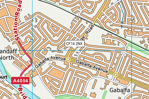 CF14 2NX map - OS VectorMap District (Ordnance Survey)