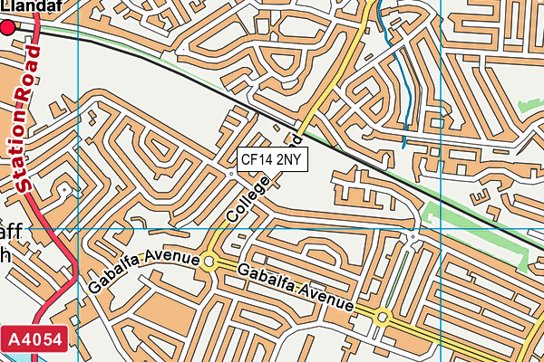 CF14 2NY map - OS VectorMap District (Ordnance Survey)