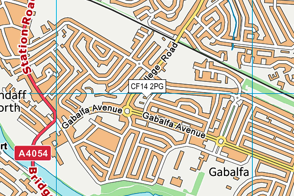 CF14 2PG map - OS VectorMap District (Ordnance Survey)