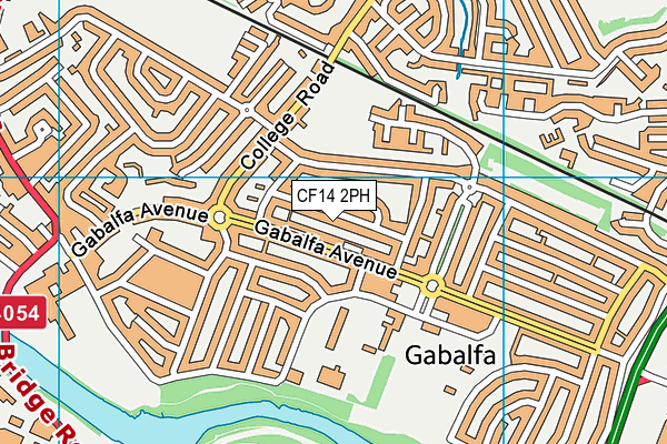 CF14 2PH map - OS VectorMap District (Ordnance Survey)