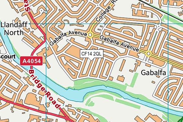 CF14 2QL map - OS VectorMap District (Ordnance Survey)