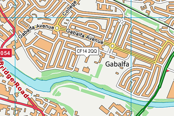 Gabalfa Primary School map (CF14 2QQ) - OS VectorMap District (Ordnance Survey)