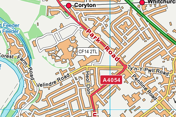 CF14 2TL map - OS VectorMap District (Ordnance Survey)