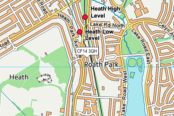 CF14 3QH map - OS VectorMap District (Ordnance Survey)