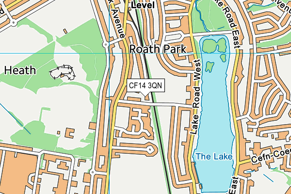 CF14 3QN map - OS VectorMap District (Ordnance Survey)