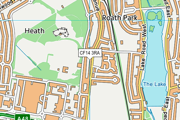 CF14 3RA map - OS VectorMap District (Ordnance Survey)