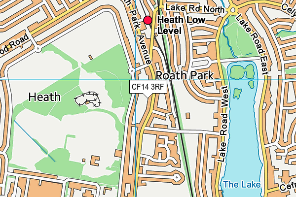 CF14 3RF map - OS VectorMap District (Ordnance Survey)