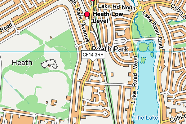 CF14 3RH map - OS VectorMap District (Ordnance Survey)