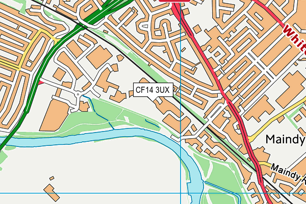 CF14 3UX map - OS VectorMap District (Ordnance Survey)