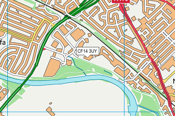 CF14 3UY map - OS VectorMap District (Ordnance Survey)