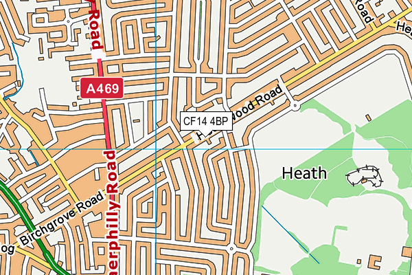 CF14 4BP map - OS VectorMap District (Ordnance Survey)