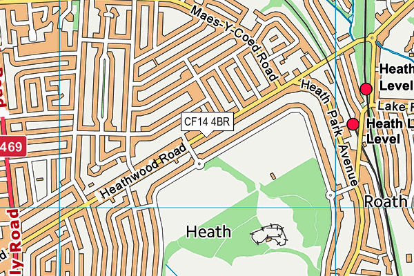 CF14 4BR map - OS VectorMap District (Ordnance Survey)