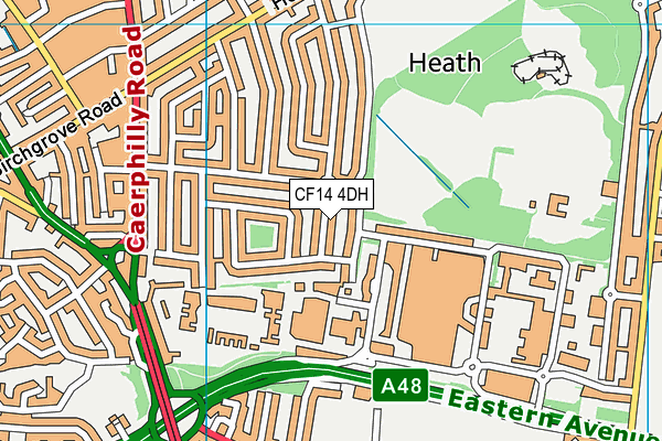 CF14 4DH map - OS VectorMap District (Ordnance Survey)