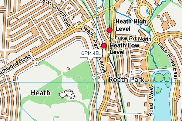 CF14 4EL map - OS VectorMap District (Ordnance Survey)