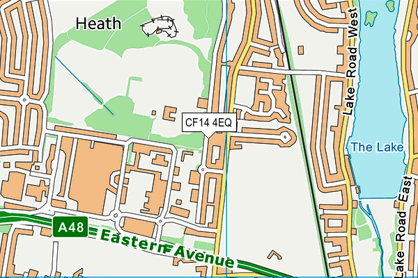 CF14 4EQ map - OS VectorMap District (Ordnance Survey)