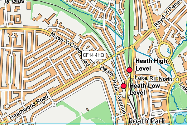 CF14 4HQ map - OS VectorMap District (Ordnance Survey)