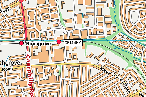 CF14 4HY map - OS VectorMap District (Ordnance Survey)