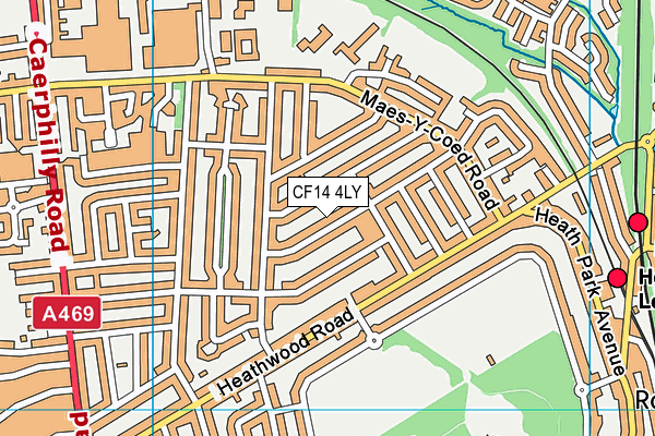 CF14 4LY map - OS VectorMap District (Ordnance Survey)