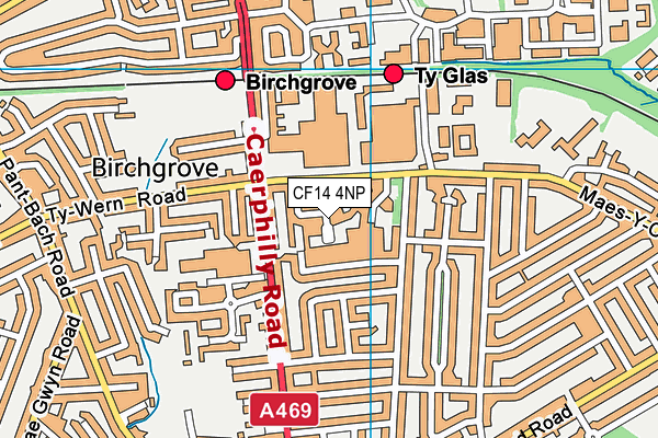 CF14 4NP map - OS VectorMap District (Ordnance Survey)