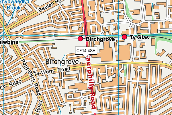 CF14 4SH map - OS VectorMap District (Ordnance Survey)