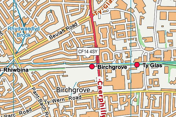 CF14 4SY map - OS VectorMap District (Ordnance Survey)