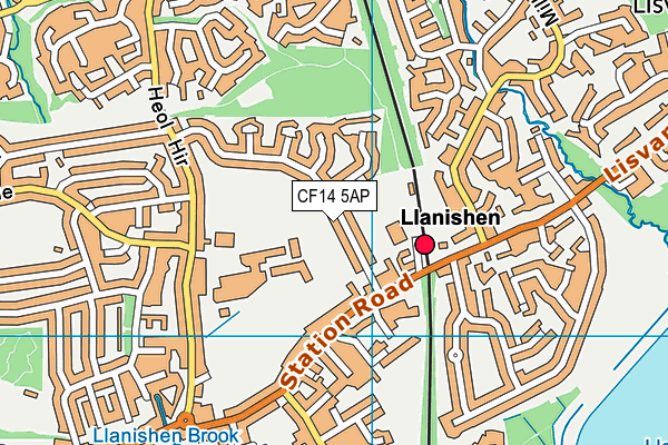 CF14 5AP map - OS VectorMap District (Ordnance Survey)